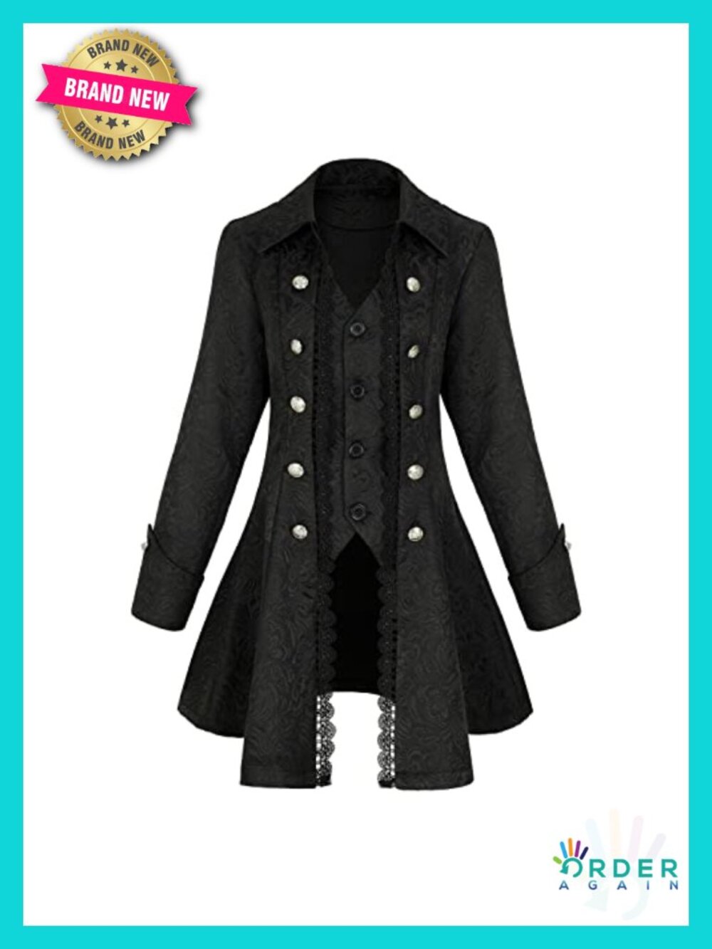 Women's Renaissance Gothic Steampunk Medieval Jacket Vest Coat Victorian Lapel